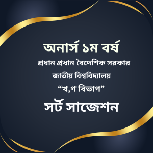 প্রধান বৈদেশিক সরকার সর্ট সাজেশন