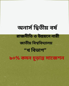 রাজনীতি ও উন্নয়নে নারী চূড়ান্ত সাজেশন